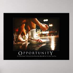 Póster Poster de humor motivacional de oportunidad