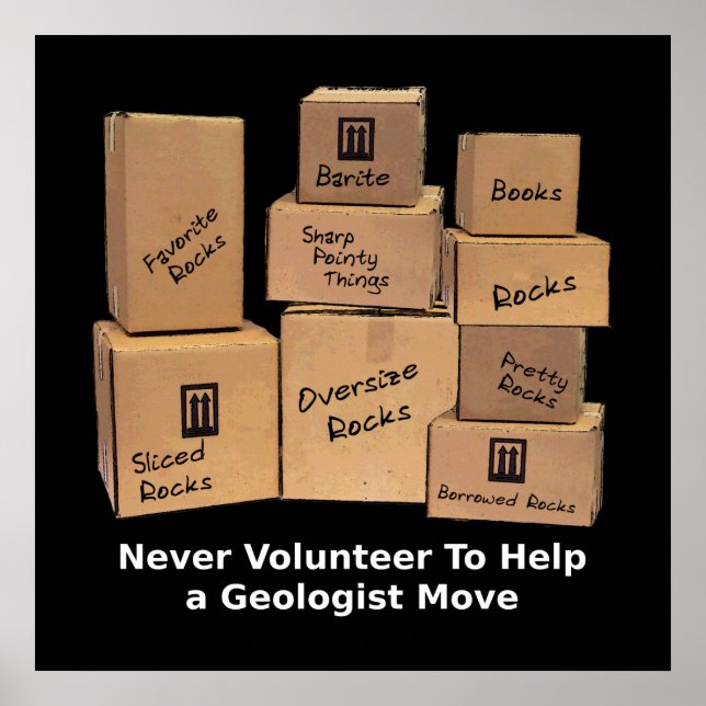 Póster Poster de humor móvil geológico (Frente)