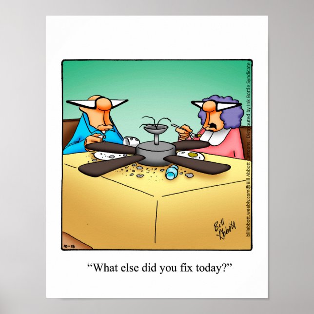 Póster Poster de humor para reparación de casa de Diy Fun (Frente)