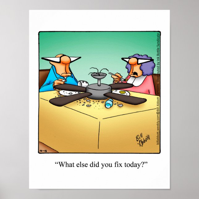 Póster Poster de humor para reparación de casa de Diy Fun (Frente)