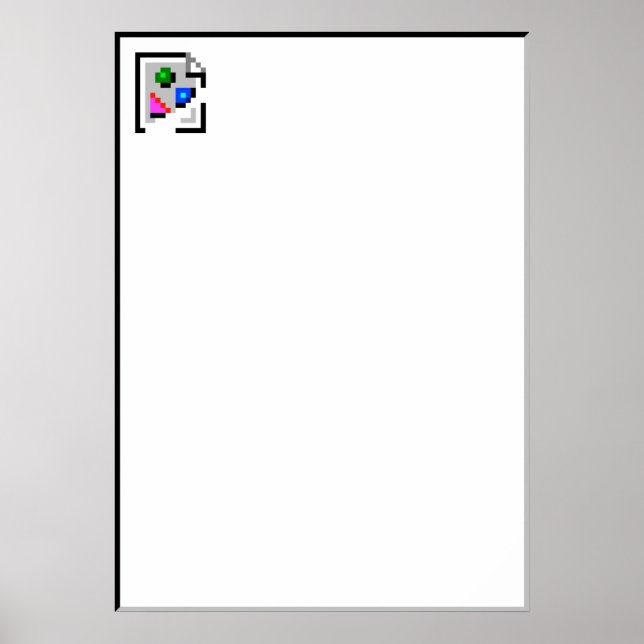 Póster Poster de iconos de imágenes rotas (Frente)