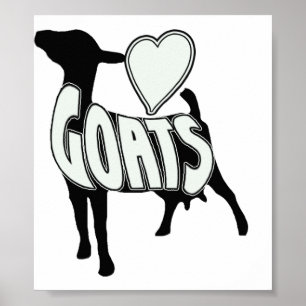 PÓSTER POSTER DE ICONOS DE LOGO DE HEART LOVE GOATS