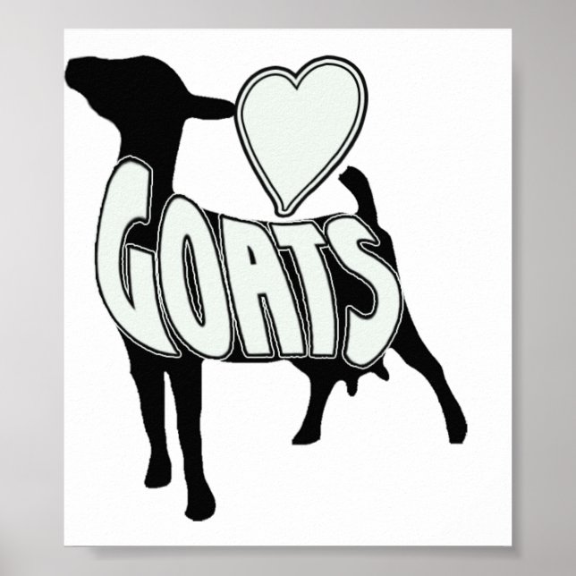 PÓSTER POSTER DE ICONOS DE LOGO DE HEART LOVE GOATS (Frente)