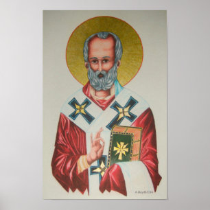 Póster Poster de iconos de San Nicolás