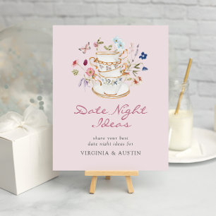 Póster Poster de ideas de noche de fecha