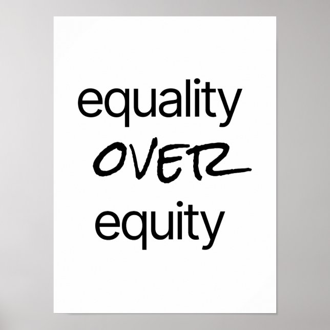 Póster Poster de igualdad sobre equidad (Frente)