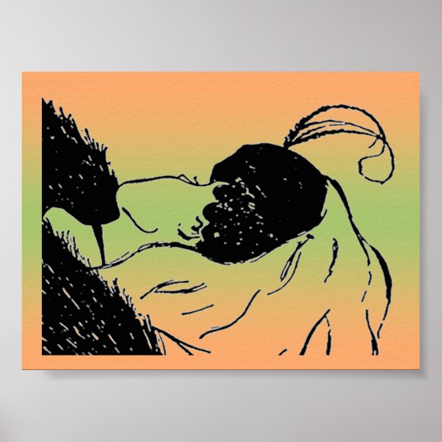 Póster Poster de ilusión de joven o anciana (Frente)