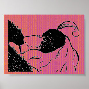 Póster Poster de ilusión de joven o anciana