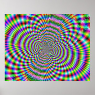 Póster Poster de ilusión óptica fractal 2