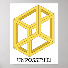 Póster poster de ilusión óptica "imposible"