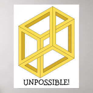 Póster poster de ilusión óptica "imposible"