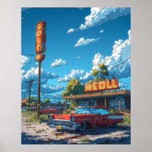 Póster Poster de Ilustracion de estilo Personalizado colo