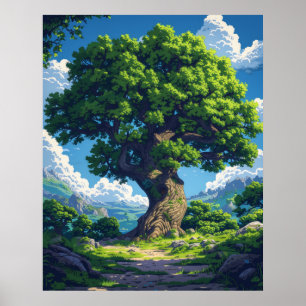 Póster Poster de Ilustracion de estilo Personalizado colo