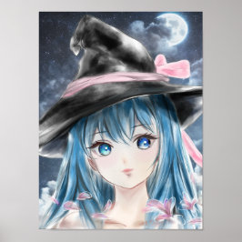 Póster Poster de Ilustracion de Halloween de Anime Fairy 