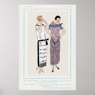 Póster Poster de Ilustracion de moda de época
