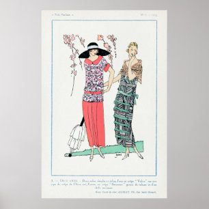 Póster Poster de Ilustracion de moda de época