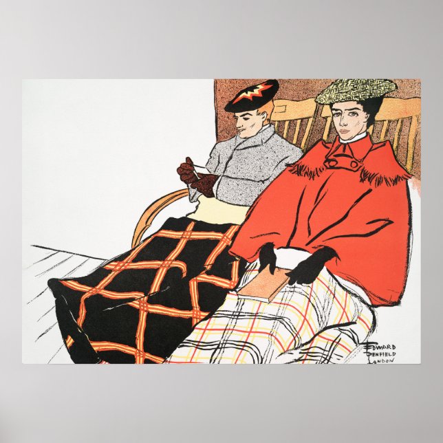 Póster Poster de Ilustracion de moda de época (Frente)