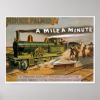 Poster de Ilustracion de trenes de época