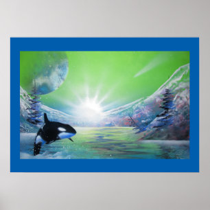 Póster Poster de imágenes de ballena favorito de las muje
