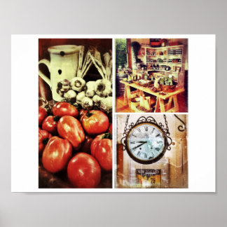 Póster Poster de imágenes de cocina retro