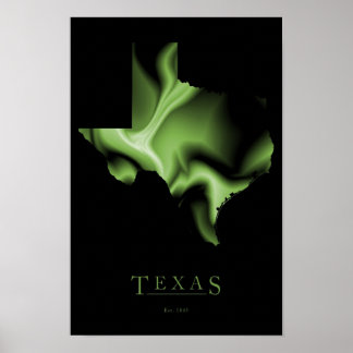 Póster Poster de imágenes del mapa del estado de Texas