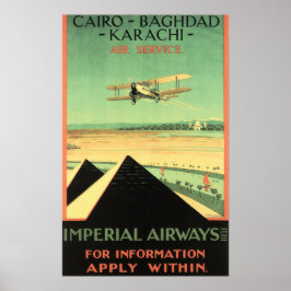 Póster POSTER de IMPERIAL AIRWAYS Air Service Retro Airli