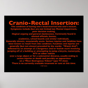 Póster Poster de inserción Cranio-Rectal