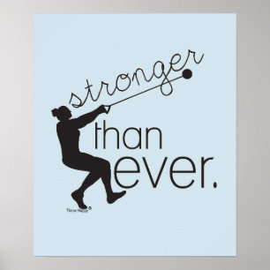 Póster Poster de inspiración de pista y martillo de campo