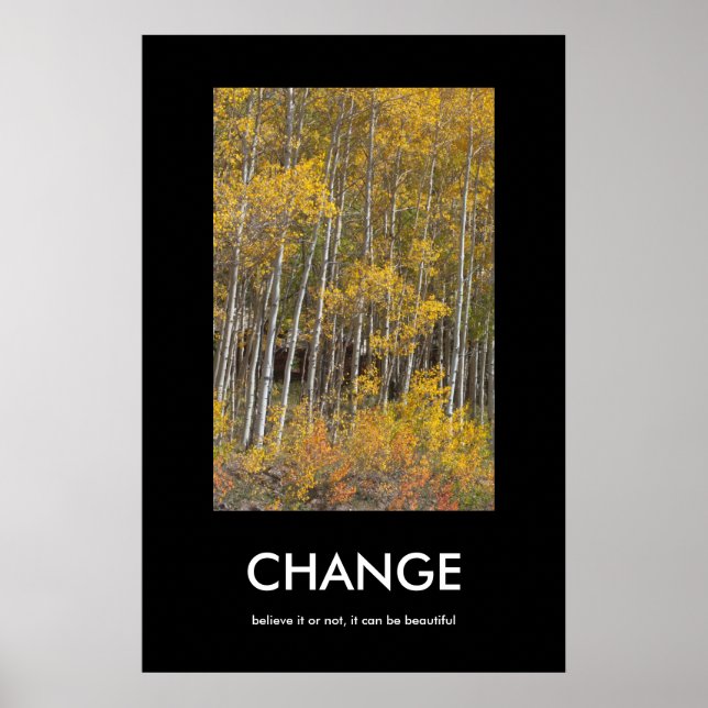 Póster Poster de inspiración del CAMBIO de otoño de Aspen (Frente)