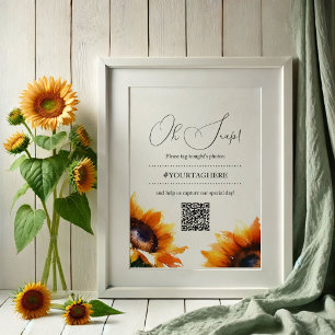 Póster Poster de Instagram Boda de girasol