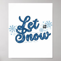 Poster de invierno Let It Snow Winter