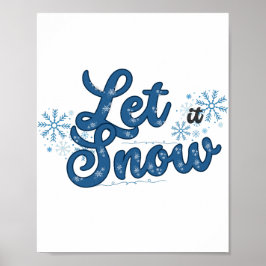 Póster Poster de invierno Let It Snow Winter