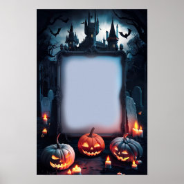 Póster Poster de invitación en blanco de Halloween #1