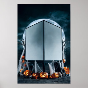 Póster Poster de invitación en blanco de Halloween #2