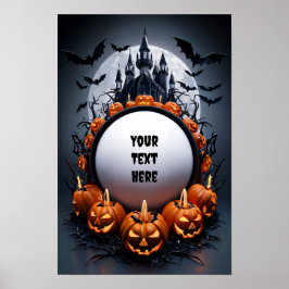 Póster Poster de invitación en blanco de Halloween #2