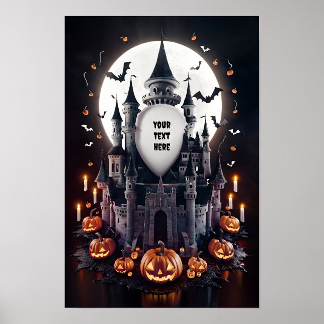 Póster Poster de invitación en blanco de Halloween #3 (Frente)