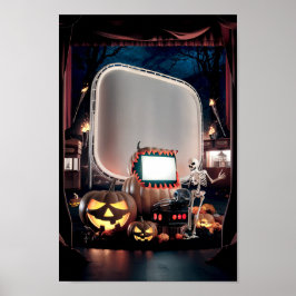 Póster Poster de invitación en blanco de Halloween #3
