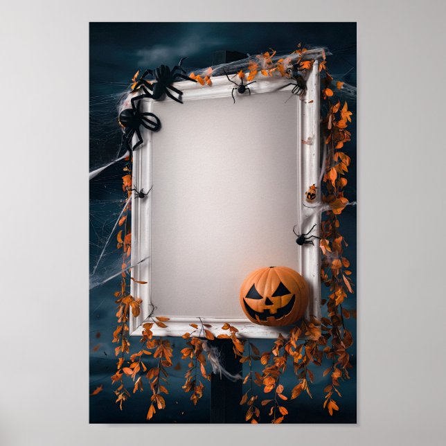 Póster Poster de invitación en blanco de Halloween #4 (Frente)