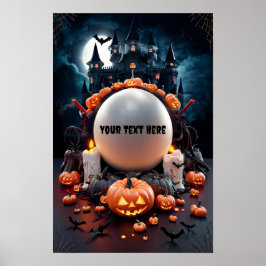 Póster Poster de invitación en blanco de Halloween #5