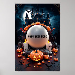 Póster Poster de invitación en blanco de Halloween #5