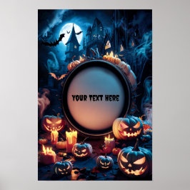 Póster Poster de invitación en blanco de Halloween #8