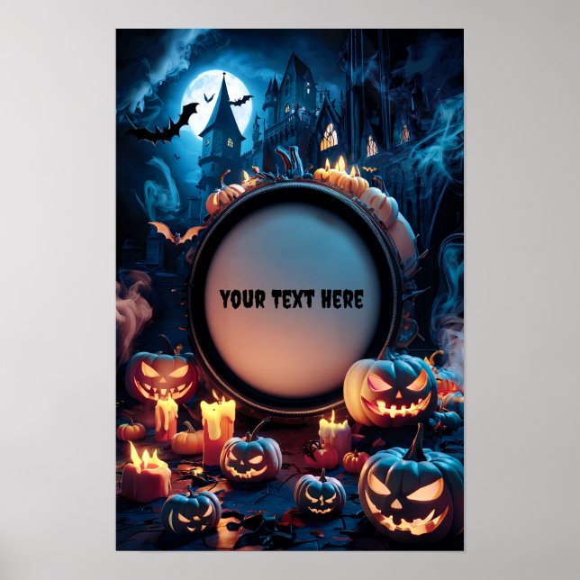 Póster Poster de invitación en blanco de Halloween #8 (Frente)