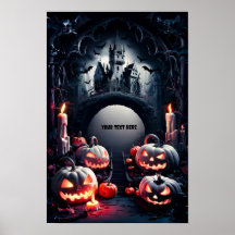 Poster de invitación en blanco de Halloween #9