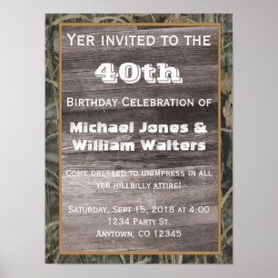 Póster Poster de invitación por cumpleaños
