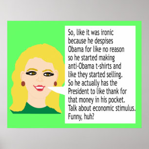 Póster Poster de ironía contra Obama