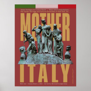 Póster Poster de Italia de la madre