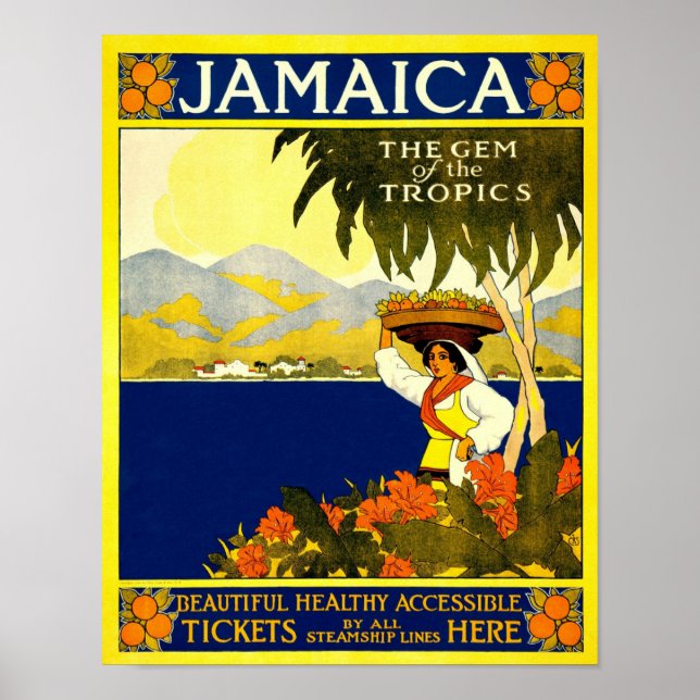 Póster Poster de Jamaica amarilla (Frente)