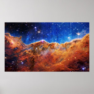 Póster Poster de James Webb Space Telescope Carina Nebula