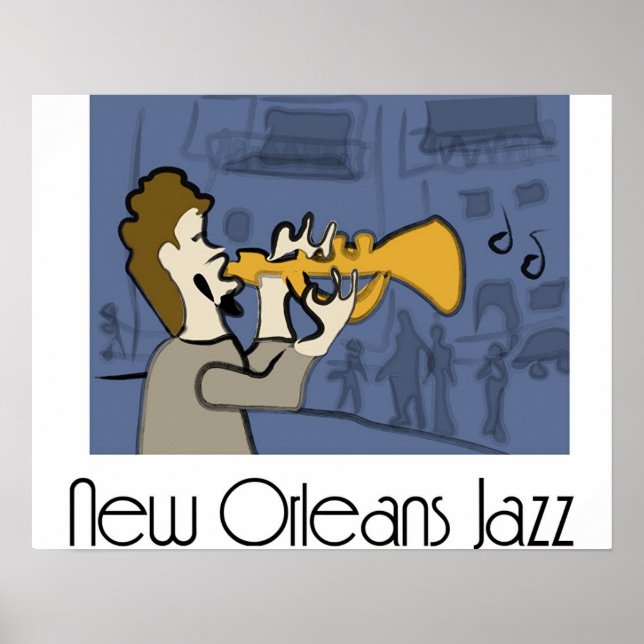 Póster Poster de Jazz de Nueva Orleans (Frente)