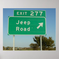 Poster de Jeep Road Rótulo